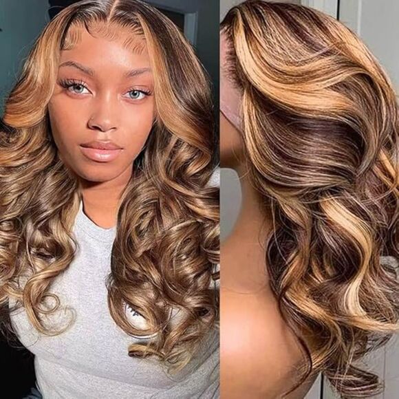 13x4 Clolored Lace Frontal Wig Human Hair 180% Density, 14inches - Picture 1 of 4